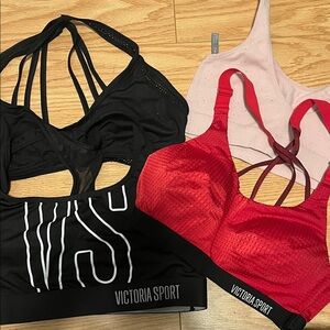 Victoria's Secret Black and Red Sports Bras